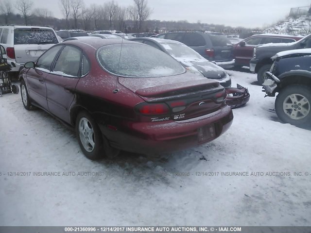 1FAFP53S1XG316918 - 1999 FORD TAURUS SE/COMFORT/SPORT MAROON photo 3