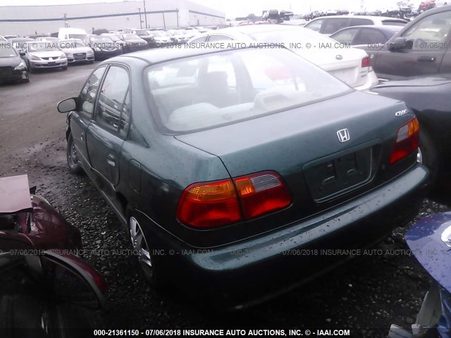 2HGEJ6616YH557610 - 2000 HONDA CIVIC SE GREEN photo 3