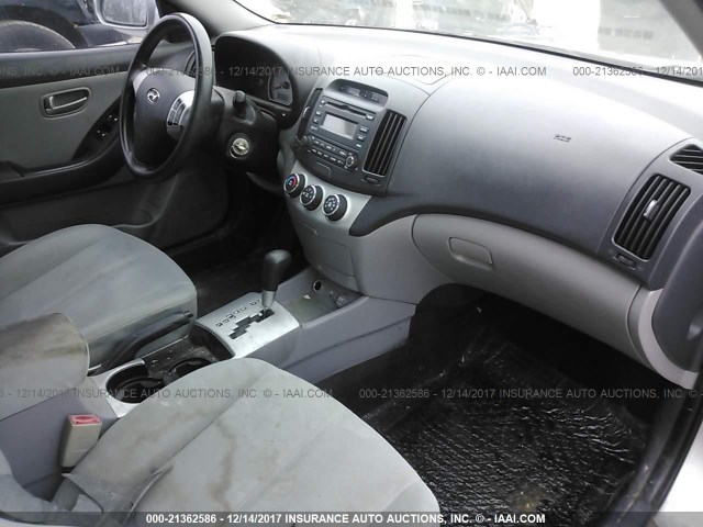 KMHDU46D79U620014 - 2009 HYUNDAI ELANTRA GLS/SE SILVER photo 5