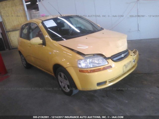KL1TD666X6B671051 - 2006 CHEVROLET AVEO LS YELLOW photo 1