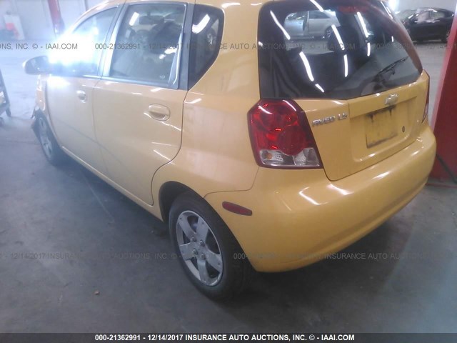 KL1TD666X6B671051 - 2006 CHEVROLET AVEO LS YELLOW photo 3