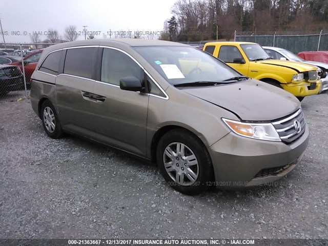 5FNRL5H27DB037104 - 2013 HONDA ODYSSEY LX BEIGE photo 1