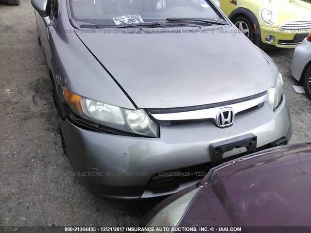 1HGFA16876L088130 - 2006 HONDA CIVIC EX GRAY photo 6