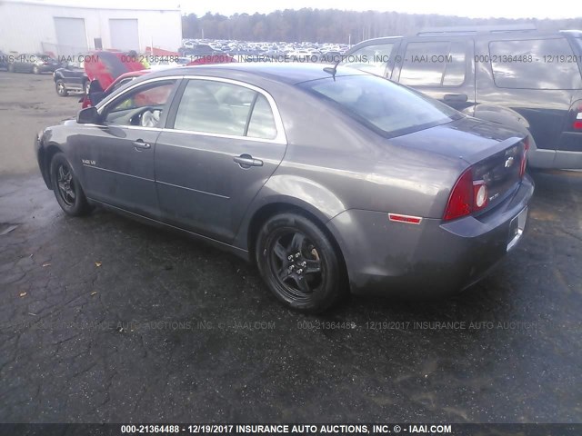 1G1ZA5EB7A4163565 - 2010 CHEVROLET MALIBU LS ნაცრისფერი ფოტო 3