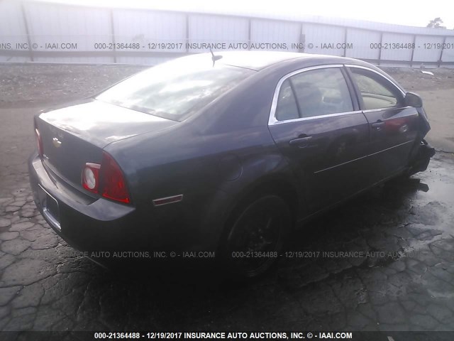 1G1ZA5EB7A4163565 - 2010 CHEVROLET MALIBU LS ნაცრისფერი ფოტო 4