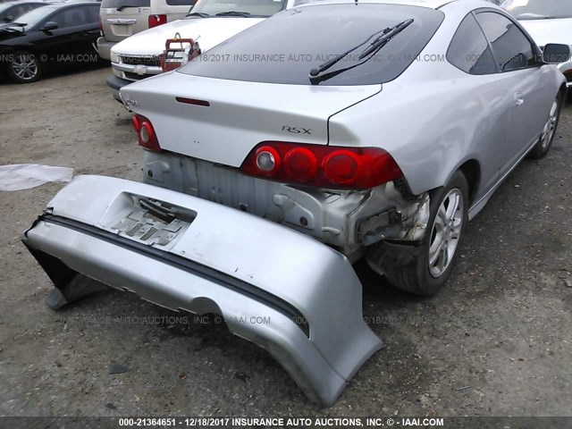 JH4DC54806S015664 - 2006 ACURA RSX SILVER photo 6