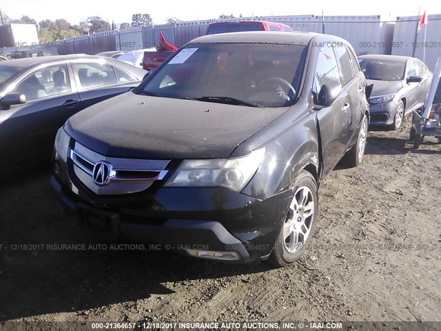 2HNYD28387H511327 - 2007 ACURA MDX TECHNOLOGY BLACK photo 2