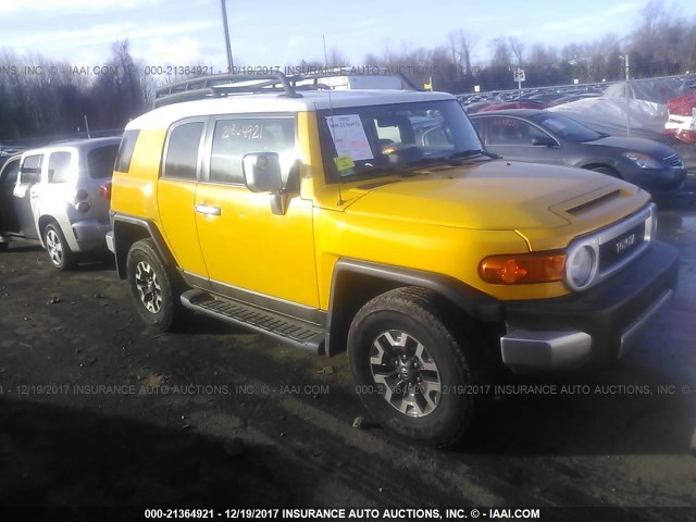 JTEBU11F170043631 - 2007 TOYOTA FJ CRUISER YELLOW photo 1