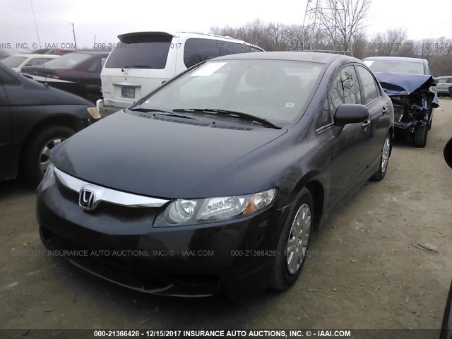 2HGFA1F35AH544443 - 2010 HONDA CIVIC VP BLACK photo 2