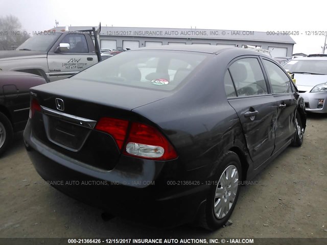 2HGFA1F35AH544443 - 2010 HONDA CIVIC VP BLACK photo 4