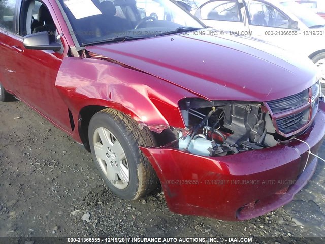 1B3LC46B59N529840 - 2009 DODGE AVENGER SE/SXT RED photo 6