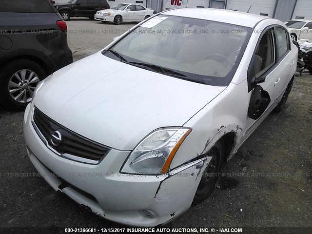 3N1AB6AP5CL655729 - 2012 NISSAN SENTRA 2.0/2.0S/SR/2.0SL WHITE photo 2