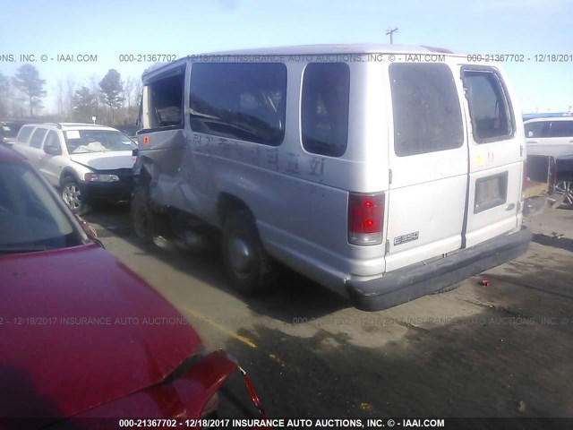 1FBSS31L85HB17156 - 2005 FORD ECONOLINE E350 SUPER DUTY WAGON SILVER photo 3