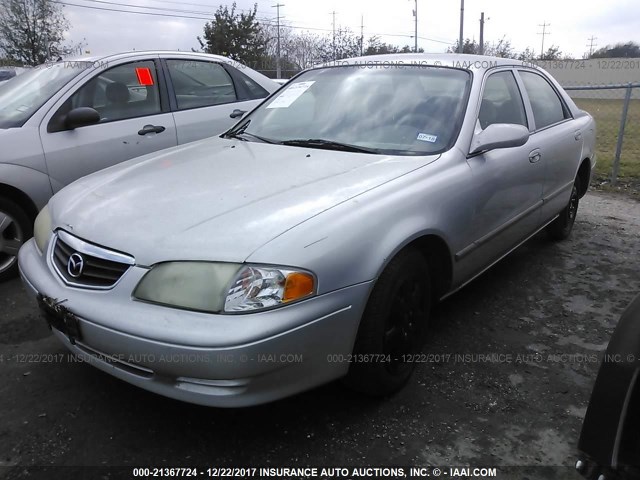 1YVGF22D215252694 - 2001 MAZDA 626 ES/LX SILVER photo 2