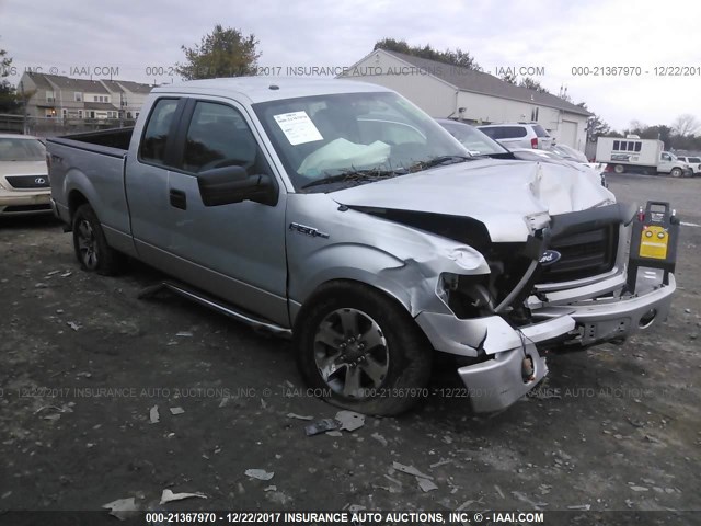 1FTFX1EF0EFC59357 - 2014 FORD F150 SUPER CAB SILVER photo 1