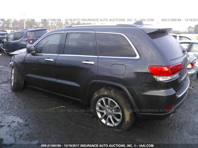 1C4RJFBG8EC482207 - 2014 JEEP GRAND CHEROKEE LIMITED GRAY photo 3