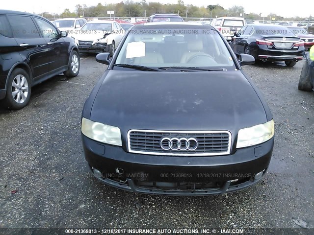 WAUJC68E82A131458 - 2002 AUDI A4 1.8T BLACK photo 6