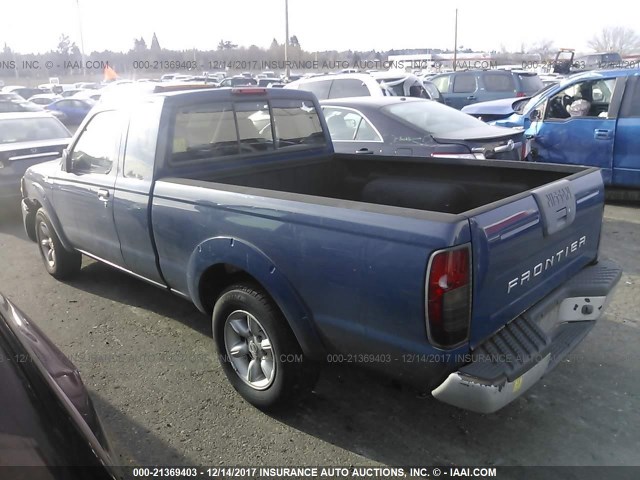 1N6DD26S71C356047 - 2001 NISSAN FRONTIER KING CAB XE BLUE photo 3