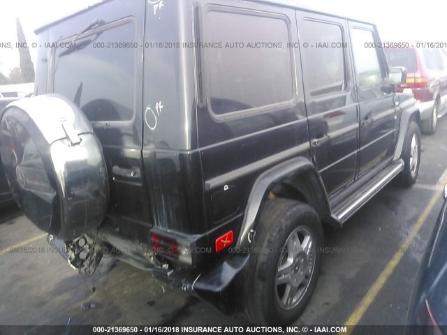 WDCYR49E82X130983 - 2002 MERCEDES-BENZ G 500 BLACK photo 4