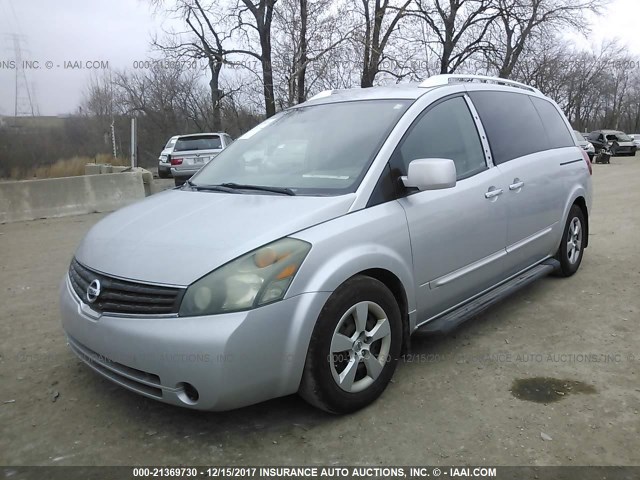 5N1BV28U47N134029 - 2007 NISSAN QUEST S/SE/SL SILVER photo 2