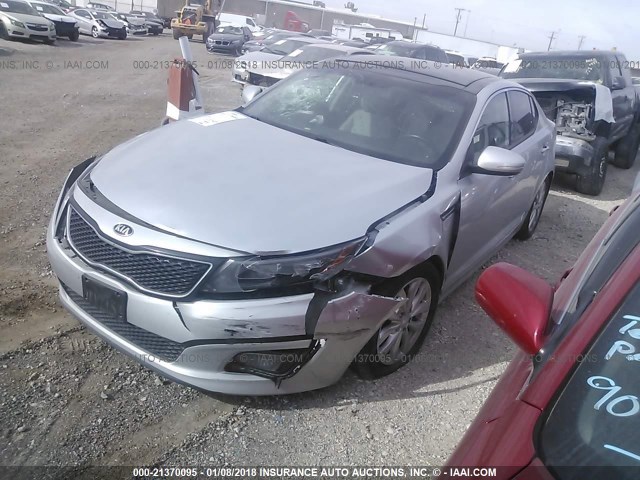 5XXGN4A78FG441014 - 2015 KIA OPTIMA EX SILVER photo 2