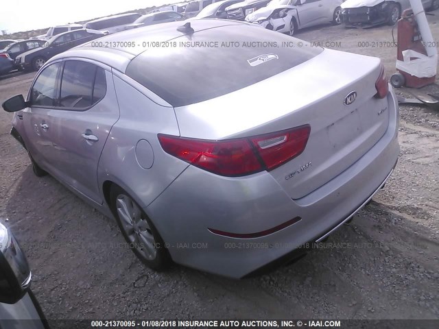 5XXGN4A78FG441014 - 2015 KIA OPTIMA EX SILVER photo 3