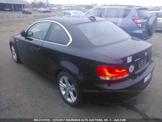 WBAUP7C59CVM55091 - 2012 BMW 128 I BLACK photo 3