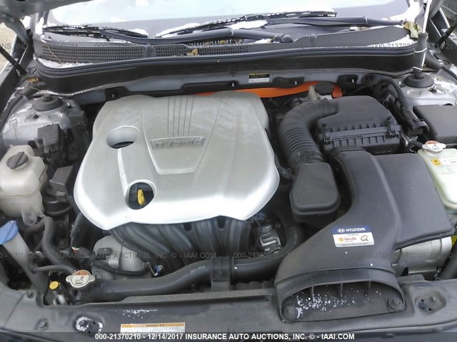 KMHEC4A44CA022521 - 2012 HYUNDAI SONATA HYBRID GRAY photo 10