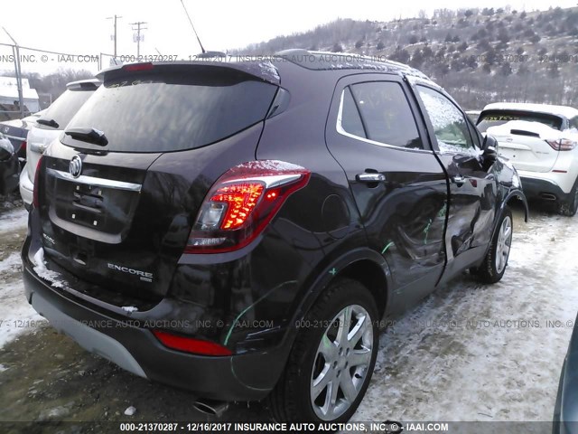 KL4CJGSB6HB095594 - 2017 BUICK ENCORE ESSENCE BURGUNDY photo 4