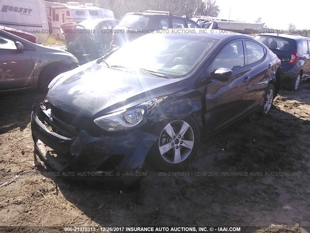 5NPDH4AEXDH454101 - 2013 HYUNDAI ELANTRA GLS/LIMITED BLACK photo 2