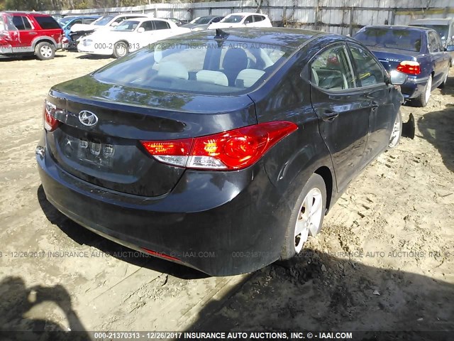 5NPDH4AEXDH454101 - 2013 HYUNDAI ELANTRA GLS/LIMITED BLACK photo 4