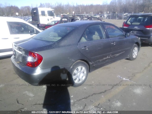 4T1BE32K63U759125 - 2003 TOYOTA CAMRY LE/XLE/SE GRAY photo 4