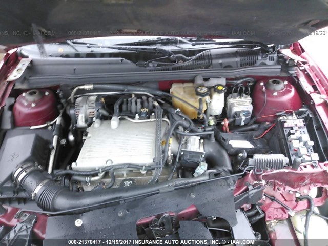 1G1ZT54845F157488 - 2005 CHEVROLET MALIBU LS მუქწითელი ფოტო 10