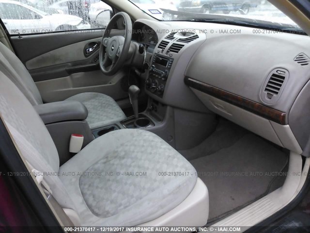 1G1ZT54845F157488 - 2005 CHEVROLET MALIBU LS მუქწითელი ფოტო 5