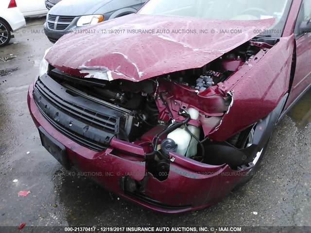 1G1ZT54845F157488 - 2005 CHEVROLET MALIBU LS მუქწითელი ფოტო 6