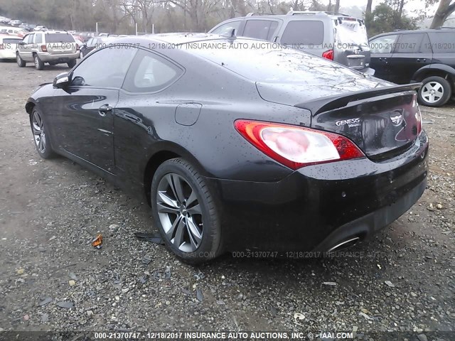 KMHHU6KH5AU018450 - 2010 HYUNDAI GENESIS COUPE 3.8L BLACK photo 3