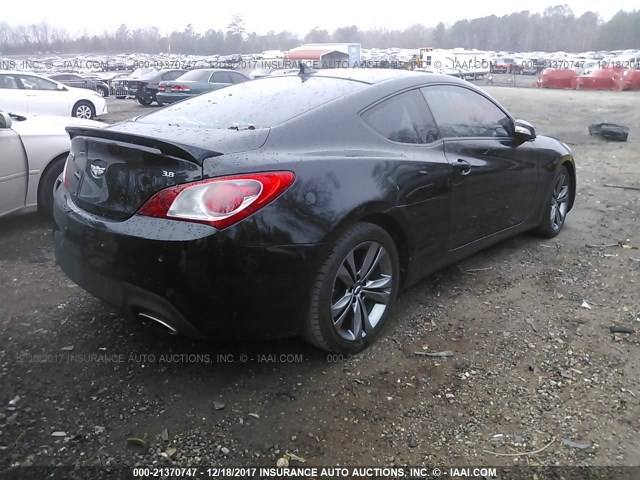 KMHHU6KH5AU018450 - 2010 HYUNDAI GENESIS COUPE 3.8L BLACK photo 4