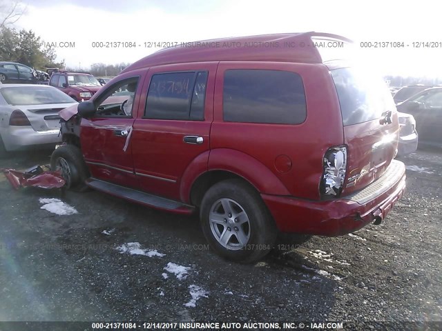 1D4HD58D25F564431 - 2005 DODGE DURANGO LIMITED RED photo 3