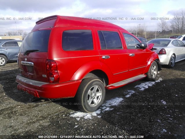 1D4HD58D25F564431 - 2005 DODGE DURANGO LIMITED RED photo 4