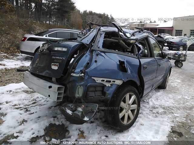 4S4BP61C087350629 - 2008 SUBARU OUTBACK 2.5I BLUE photo 4