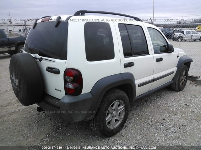 1J4GL48K37W721238 - 2007 JEEP LIBERTY SPORT WHITE photo 4