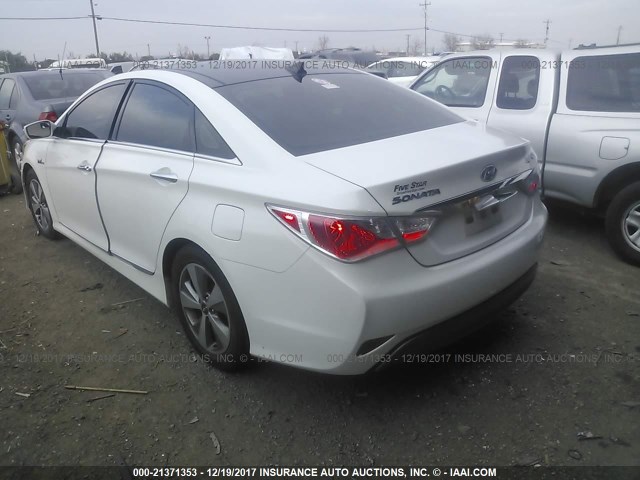 KMHEC4A44CA030540 - 2012 HYUNDAI SONATA HYBRID WHITE photo 3