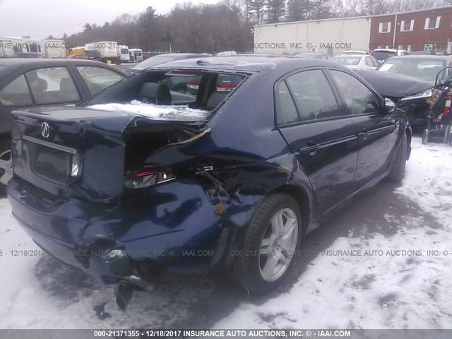 19UUA66277A043069 - 2007 ACURA TL BLUE photo 4