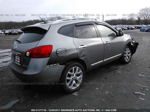 JN8AS5MV8BW666691 - 2011 NISSAN ROGUE S/SV/KROM GRAY photo 4