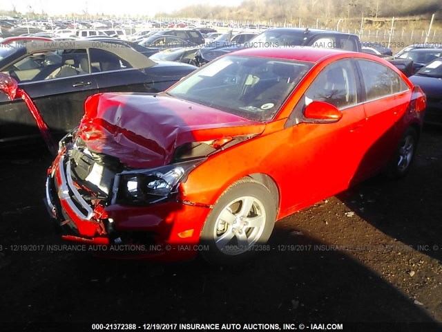 1G1PE5SB3G7226538 - 2016 CHEVROLET CRUZE LIMITED LT RED photo 2