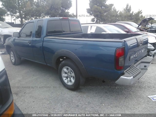 1N6DD26S12C314619 - 2002 NISSAN FRONTIER KING CAB XE BLUE photo 3
