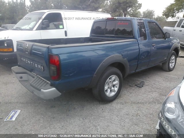 1N6DD26S12C314619 - 2002 NISSAN FRONTIER KING CAB XE BLUE photo 4