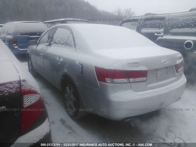 5NPEU46F97H158184 - 2007 HYUNDAI SONATA SE/LIMITED SILVER photo 3