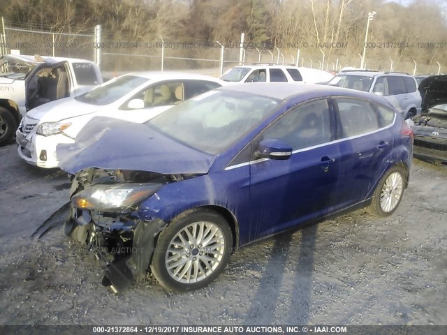 1FADP3N27EL339424 - 2014 FORD FOCUS TITANIUM BLUE photo 2