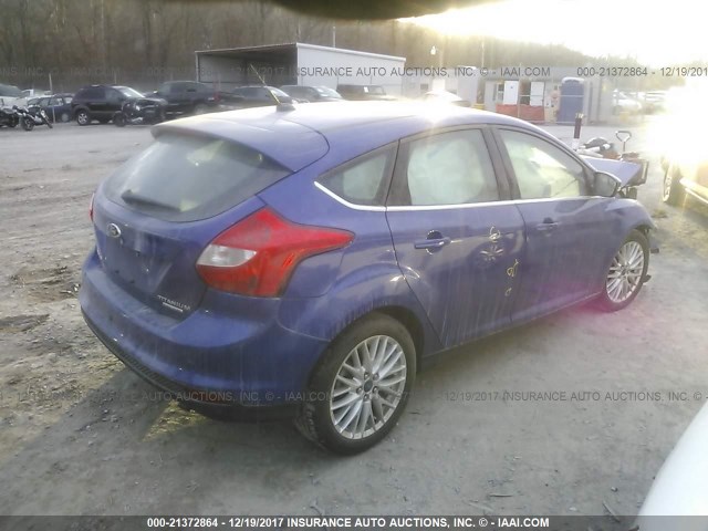 1FADP3N27EL339424 - 2014 FORD FOCUS TITANIUM BLUE photo 4